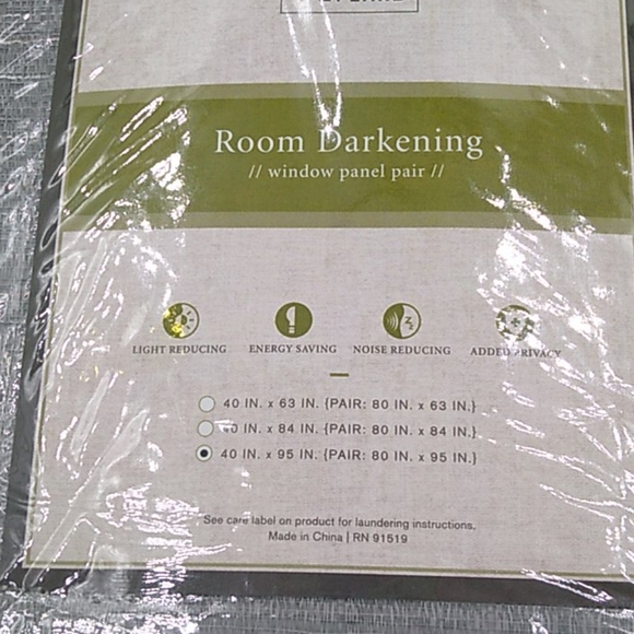 Hyde Lane Room Darkening Curtains Gray 2 Panels - Picture 6 of 8